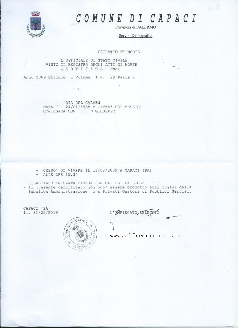 Certidão de óbito Extrato de óbito